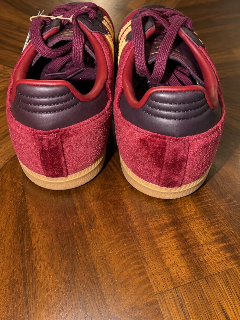 Adidas Samba OG Burgundy Velvet Sneakers Women’s Size 8 NWT - Picture 3 of 6